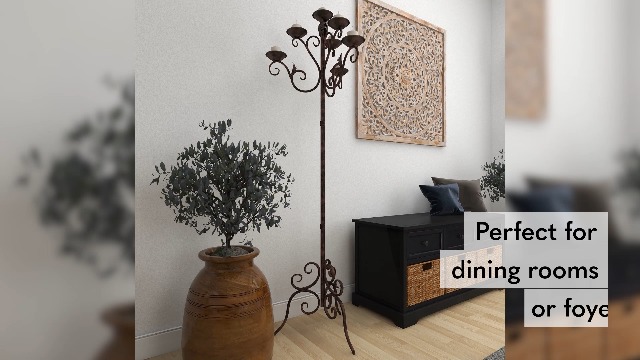 Amazon.com: Deco 79 Metal Tall Candelabra with Scroll Designs, 19